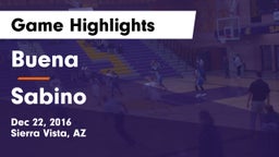 Buena  vs Sabino  Game Highlights - Dec 22, 2016