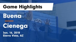 Buena  vs Cienega  Game Highlights - Jan. 16, 2018