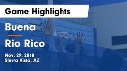 Buena  vs Rio Rico  Game Highlights - Nov. 29, 2018