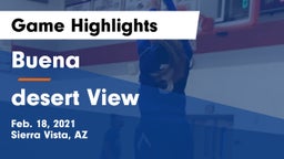Buena  vs desert View Game Highlights - Feb. 18, 2021