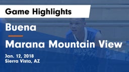 Buena  vs Marana Mountain View Game Highlights - Jan. 12, 2018