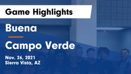 Buena  vs Campo Verde  Game Highlights - Nov. 26, 2021