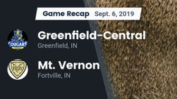 Recap: Greenfield-Central  vs. Mt. Vernon  2019