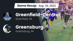 Recap: Greenfield-Central  vs. Greensburg  2022