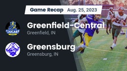 Recap: Greenfield-Central  vs. Greensburg  2023