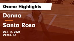 Donna  vs Santa Rosa  Game Highlights - Dec. 11, 2020