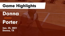 Donna  vs Porter  Game Highlights - Jan. 25, 2021