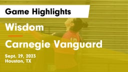 Wisdom  vs Carnegie Vanguard  Game Highlights - Sept. 29, 2023
