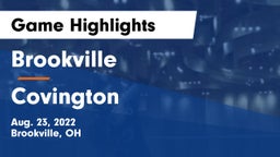 Brookville  vs Covington Game Highlights - Aug. 23, 2022