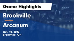 Brookville  vs Arcanum  Game Highlights - Oct. 10, 2022