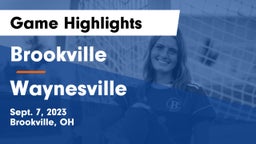 Brookville  vs Waynesville  Game Highlights - Sept. 7, 2023