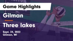 Gilman  vs Three lakes Game Highlights - Sept. 24, 2022