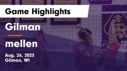 Gilman  vs mellen  Game Highlights - Aug. 26, 2023
