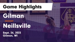 Gilman  vs Neillsville  Game Highlights - Sept. 26, 2023