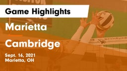 Marietta  vs Cambridge  Game Highlights - Sept. 16, 2021