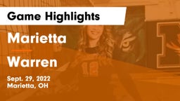 Marietta  vs Warren  Game Highlights - Sept. 29, 2022