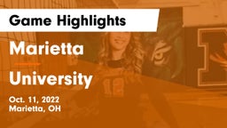Marietta  vs University  Game Highlights - Oct. 11, 2022