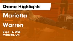 Marietta  vs Warren  Game Highlights - Sept. 16, 2023