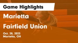 Marietta  vs Fairfield Union  Game Highlights - Oct. 28, 2023