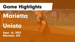 Marietta  vs Unioto  Game Highlights - Sept. 16, 2023