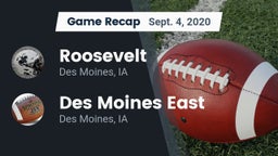 Recap: Roosevelt  vs. Des Moines East  2020