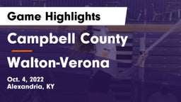Campbell County  vs Walton-Verona  Game Highlights - Oct. 4, 2022
