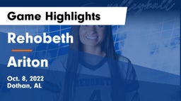 Rehobeth  vs Ariton  Game Highlights - Oct. 8, 2022