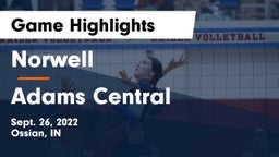 Norwell  vs Adams Central  Game Highlights - Sept. 26, 2022