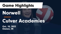 Norwell  vs Culver Academies Game Highlights - Oct. 10, 2022