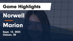 Norwell  vs Marion  Game Highlights - Sept. 12, 2023
