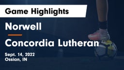 Norwell  vs Concordia Lutheran  Game Highlights - Sept. 14, 2022