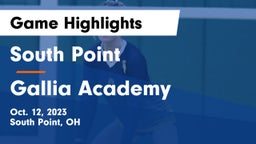 South Point  vs Gallia Academy Game Highlights - Oct. 12, 2023