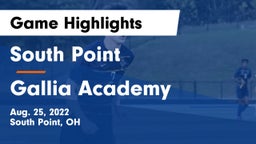 South Point  vs Gallia Academy Game Highlights - Aug. 25, 2022