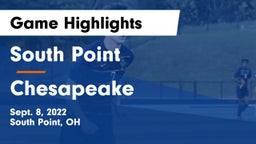 South Point  vs Chesapeake  Game Highlights - Sept. 8, 2022