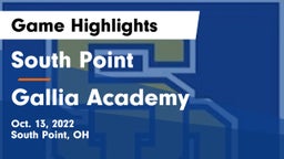 South Point  vs Gallia Academy Game Highlights - Oct. 13, 2022