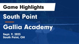 South Point  vs Gallia Academy Game Highlights - Sept. 9, 2023