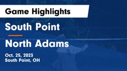 South Point  vs North Adams  Game Highlights - Oct. 25, 2023