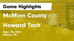 McMinn County  vs Howard Tech Game Highlights - Sept. 28, 2023