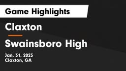 Claxton  vs Swainsboro High Game Highlights - Jan. 31, 2023