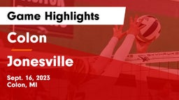 Colon  vs Jonesville  Game Highlights - Sept. 16, 2023