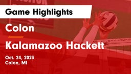 Colon  vs Kalamazoo Hackett Game Highlights - Oct. 24, 2023