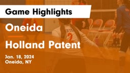 Oneida  vs Holland Patent  Game Highlights - Jan. 18, 2024