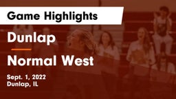Dunlap  vs Normal West  Game Highlights - Sept. 1, 2022