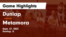 Dunlap  vs Metamora  Game Highlights - Sept. 27, 2022