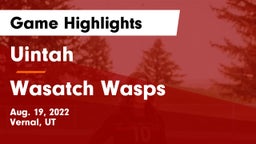 Uintah  vs Wasatch Wasps Game Highlights - Aug. 19, 2022