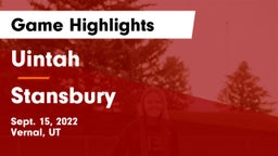 Uintah  vs Stansbury  Game Highlights - Sept. 15, 2022