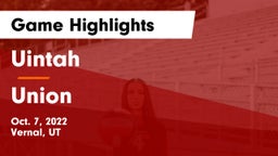 Uintah  vs Union  Game Highlights - Oct. 7, 2022