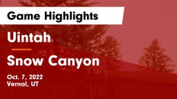 Uintah  vs Snow Canyon  Game Highlights - Oct. 7, 2022