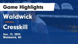 Waldwick  vs Cresskill  Game Highlights - Jan. 12, 2024