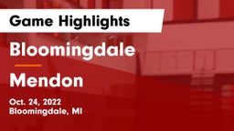 Bloomingdale  vs Mendon Game Highlights - Oct. 24, 2022